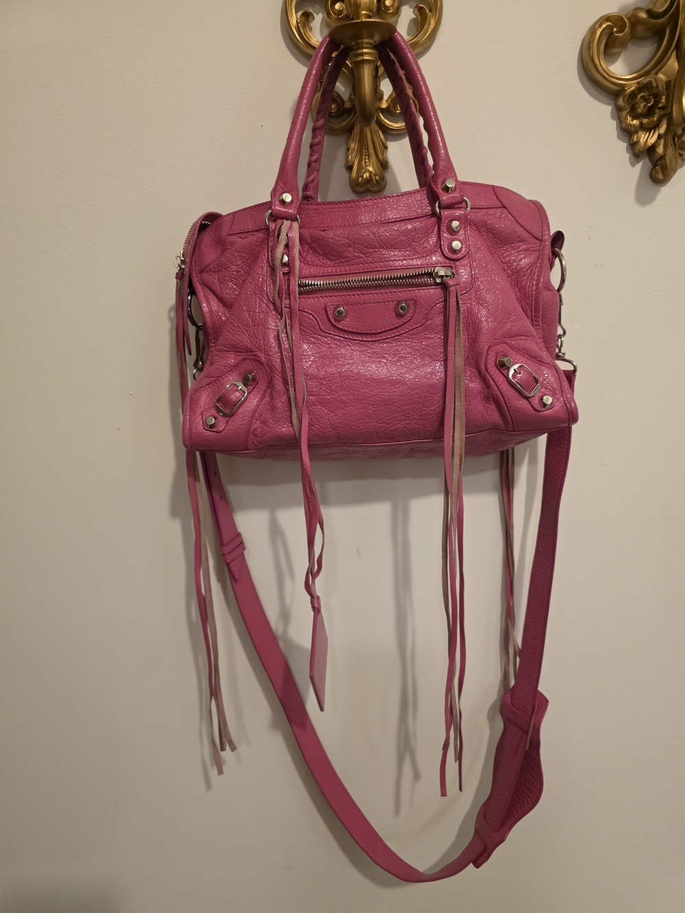 Balenciaga Small Pink City Bag